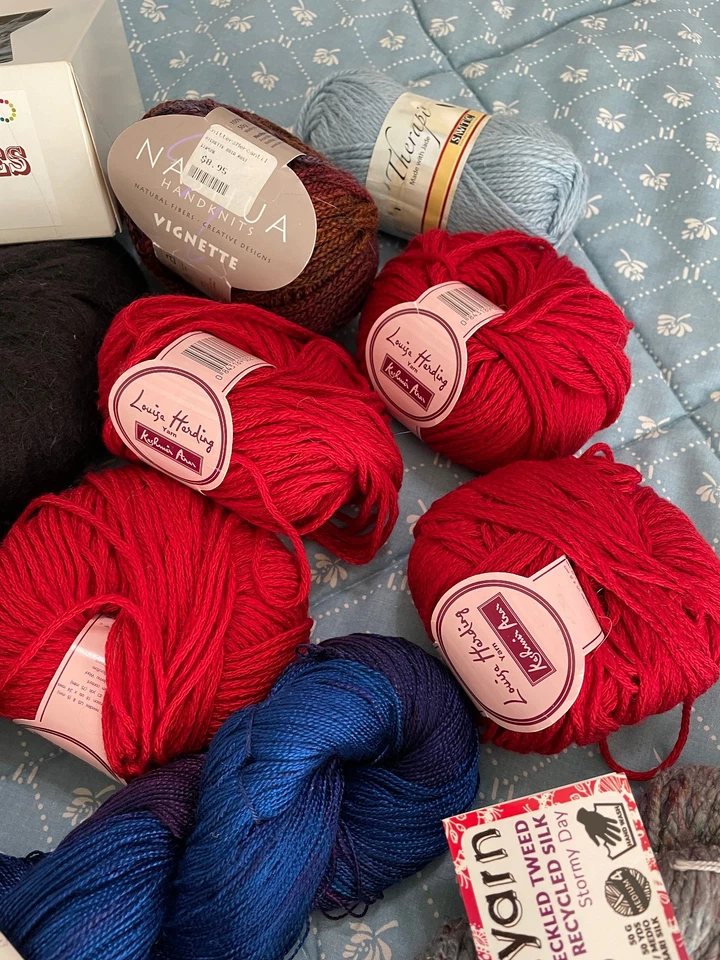 Lote MadelineTosh Teñido a Mano Pintado Louisa Harding Cachemira Merino Seda Lana Hilo Foto 4 de 4