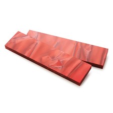 WoodRiver Acrylic Knife Scales - 15/64" x 1-1/2" x 6" - Red Rage - Pair