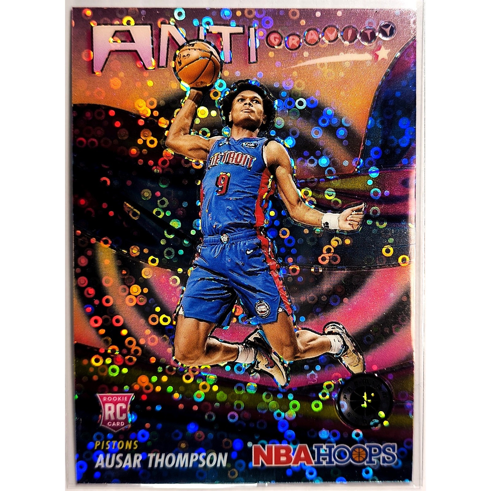 2023-24 NBA Hoops Premium Stock Anti-Gravity AUSAR THOMPSON #8 Disco Prizm