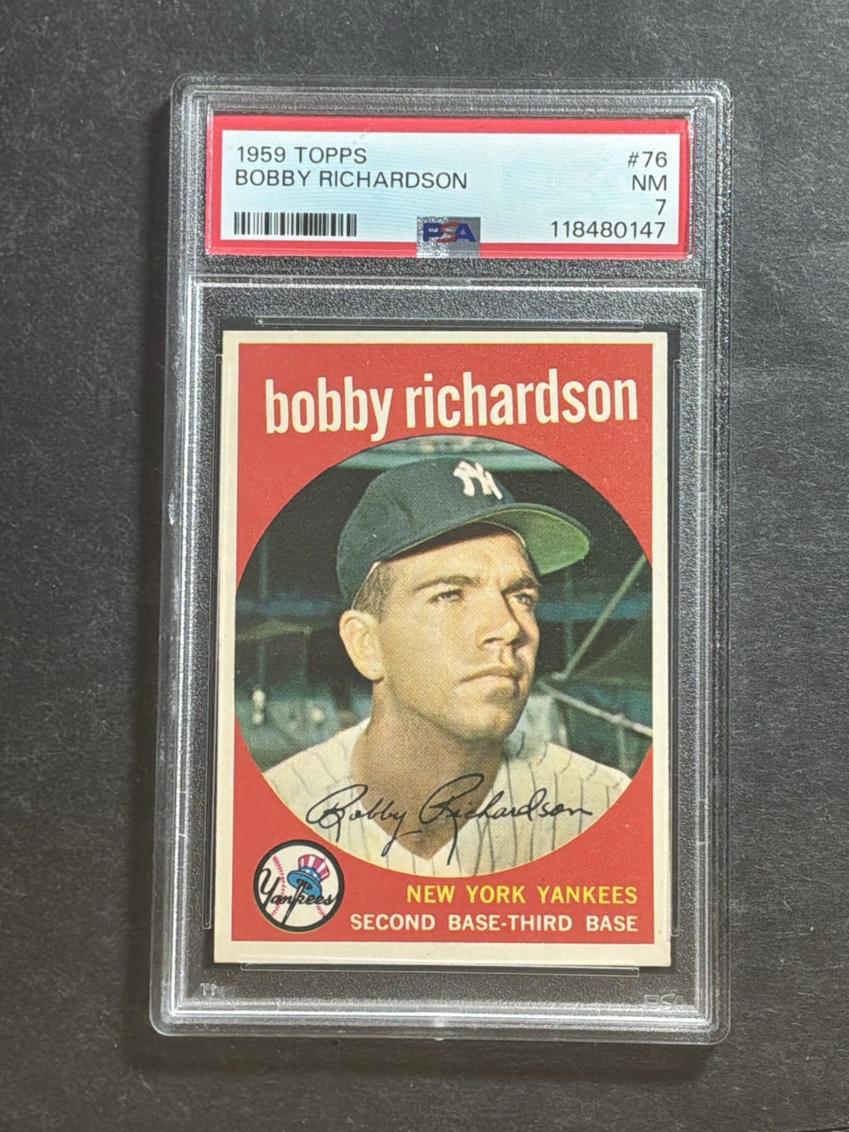 1959 Topps Bobby Richardson 76 PSA 7  Centered   H4