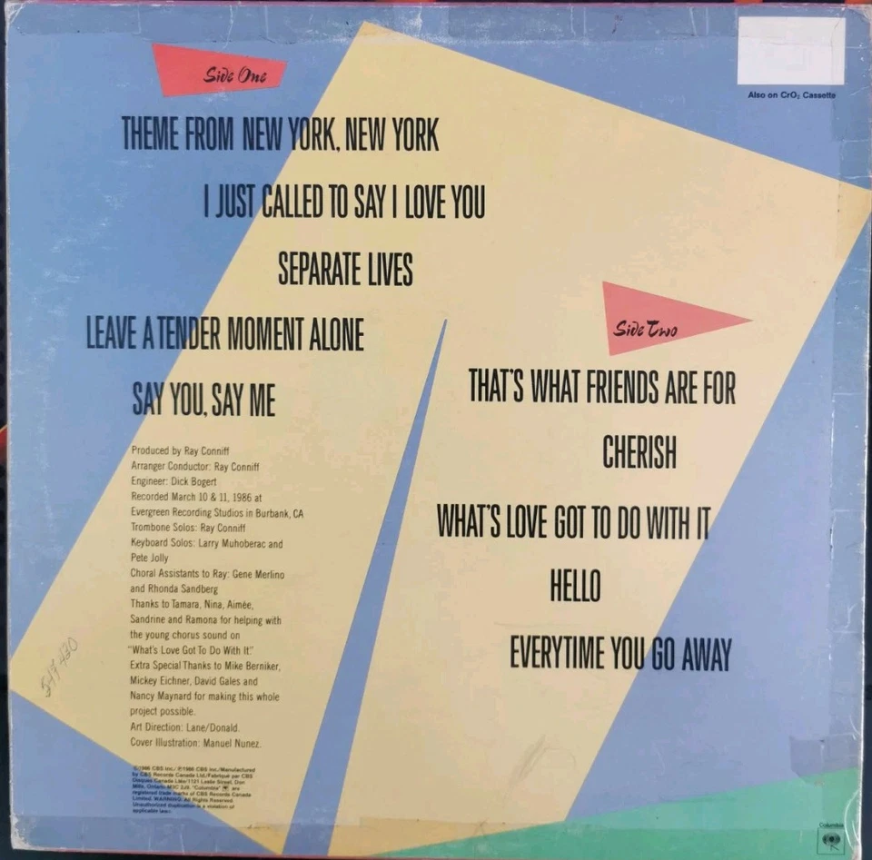 Vinyl LP Ray Conniff - Say You Say Me G+ FC40384 Canada Jazz - Image 2 of 4