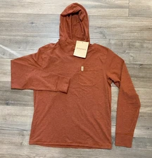 Simms Fishing Men’s Medium Henry's Fork Hoody Lightweight Pocket Sweatshirt Rust