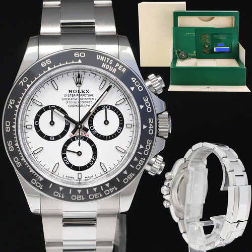 2024 NEW PAPERS Rolex 126500LN Daytona White Panda Ceramic Steel Watch Box