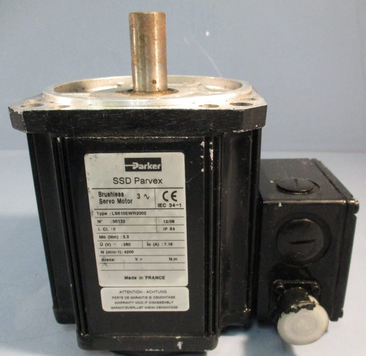 Parker SSD Parvex LS610EWR2002 AC Framed Brushless Servo Motor
