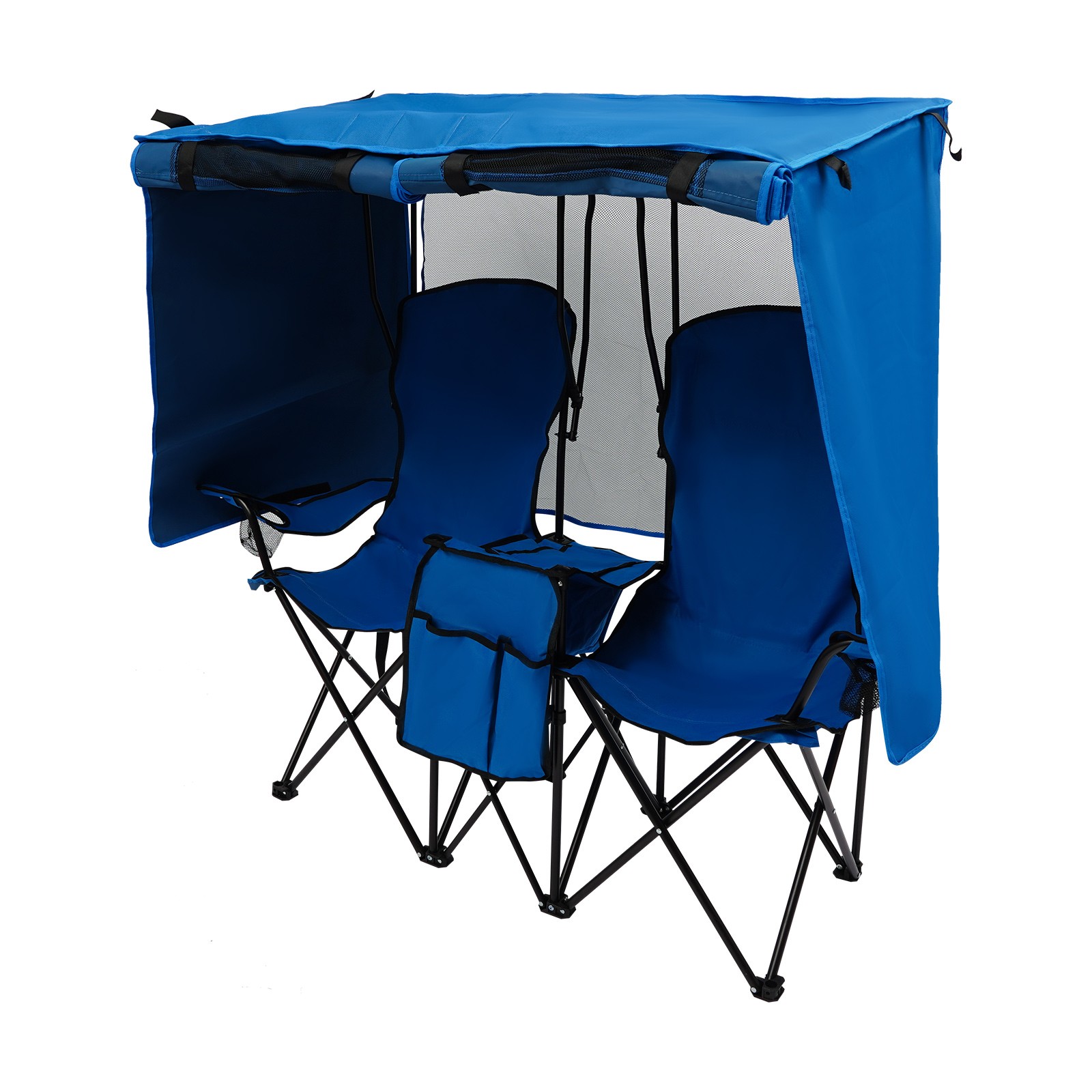 Foldable Picnic Beach Camping Chair With Canopy Shade Outdoor Folding Chair