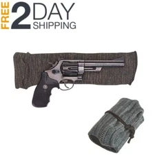 Allen Knit Gun Sock for Pistol Handgun Shotguns Storage Prevent Rust 14 In Gray