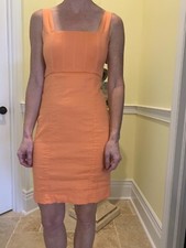 Alice + Olivia Orange Fitted Dress