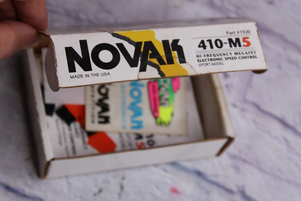 Vintage 1992 Novak 410-M5 Electronic Speed controller - BOX ONLY w/ STICKERS !! - Image 3 of 3