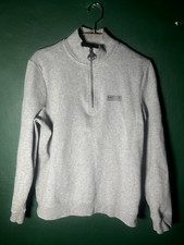 Barbour International 1/4 Zip Sweatshirt Grey Size M