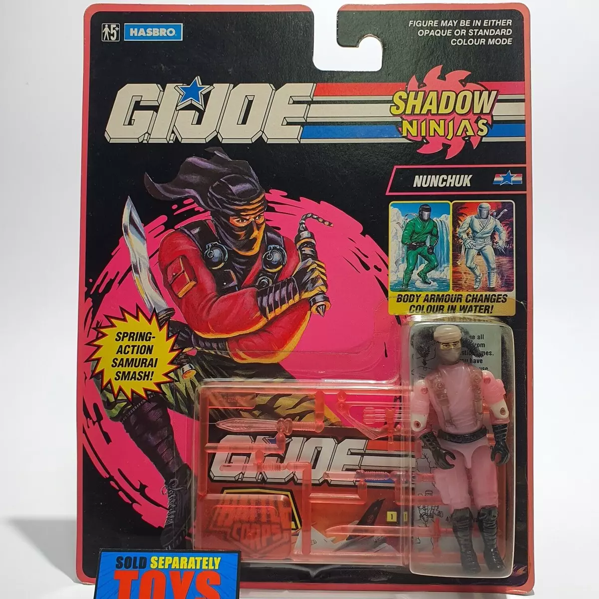 Vtg GI Joe NUNCH Greece UK 1994 Shadow Ninjas action figure MOC
