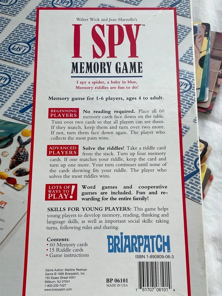 Vintage I Spy Memory and Riddle games for ages 4 to adult for 1-6 players - Image 3 of 4