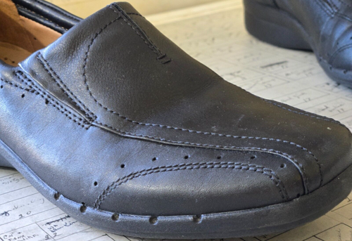 Zapato Mocasín Clarks Sin Estructura Cuero Negro Cómodo Sin Cordones Para Mujer Talla 8.5 M - Imagen 8 de 16
