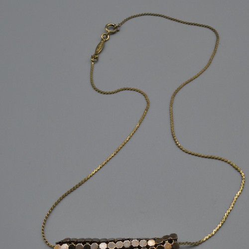 Vintage 2" Metallic Mesh Pouch Purse Necklace Chatelaine Collar Choker Metal 16" - Picture 16 of 19
