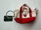 NWT - LL Bean Mini Boat & Tote Bag Key Chain Red Coin Purse Tag Zip Closure 3.5"
