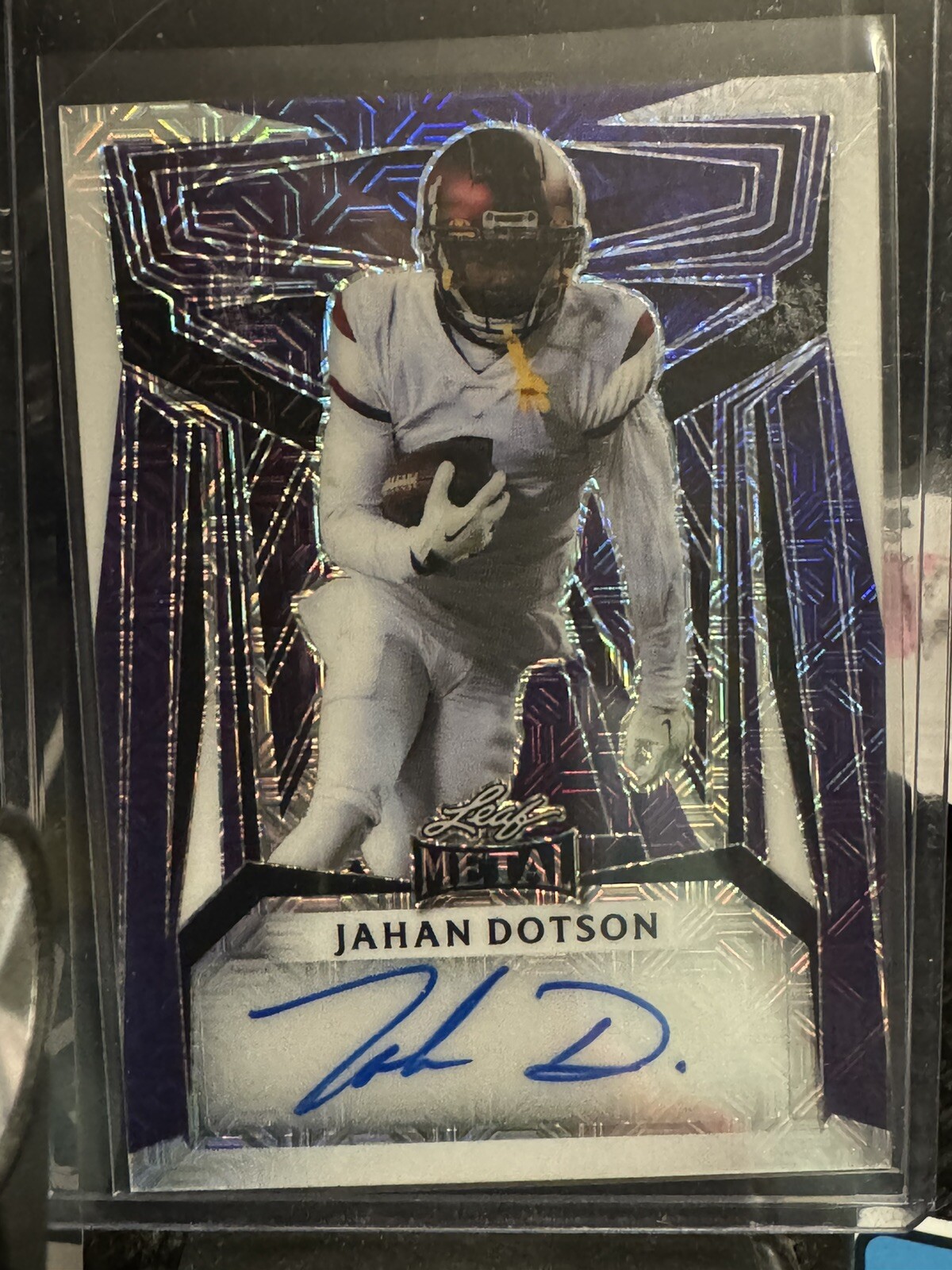 Jahan Dotson Leaf Pro Set Draft Metal #JD2 Purple Mojo