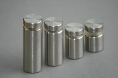 Satin finish 201 Stainless steel Sign Standoffs Mounts Wall Glass Standoff 