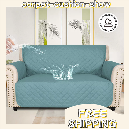 Sofa Slip Cover Quilted Soft Covers Pet Furniture Protector Throw 3 Seater