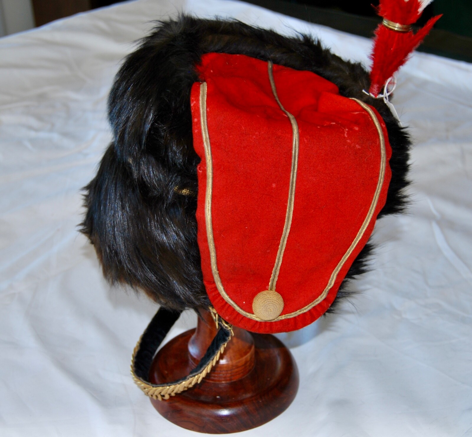 Ayrshire Yeomanry Officer Full Dress Busby Helmet with Named Tin J D Boswell