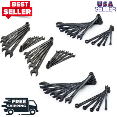 Long-Pattern Universal Combination Flex-head Wrench Set SAE/MM (20-Piece).