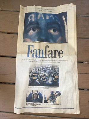 2000 St. Louis Rams Super Bowl NFC Champions Newspaper Post-Dispatch TWA Dome