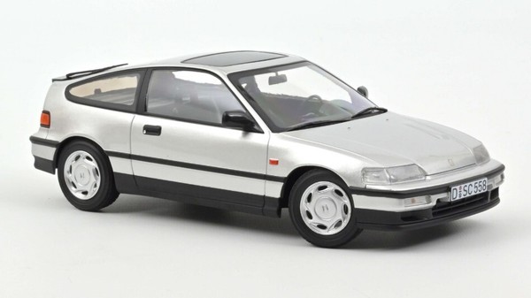Modellauto Statisch Norev Honda Crx 1990 Silver Modellbau Massstab 1:18-image