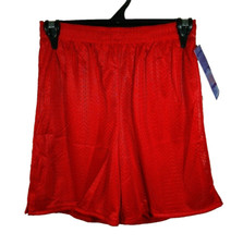 BNWT Girls Boys Sz 10 LW Reid Brand Smart Red Mesh Elastic Waist School Shorts