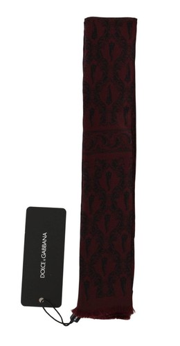 Dolce & Gabbana Bordeaux Silk Crown Chili Scarf - 第 7/8 張圖片