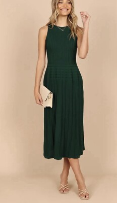 Green Petal + Pup Renzo Knit Maxi Dress Women's Medium | eBay