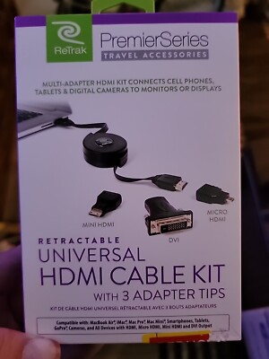 Retrak HDMI Cable Mini, Micro & DVI cable
