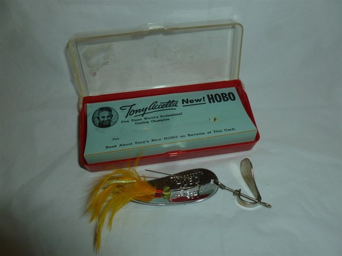 Vintage Tony Acceta Hobo Angelköder mit Box Lot G-281 - Bild 3 von 6