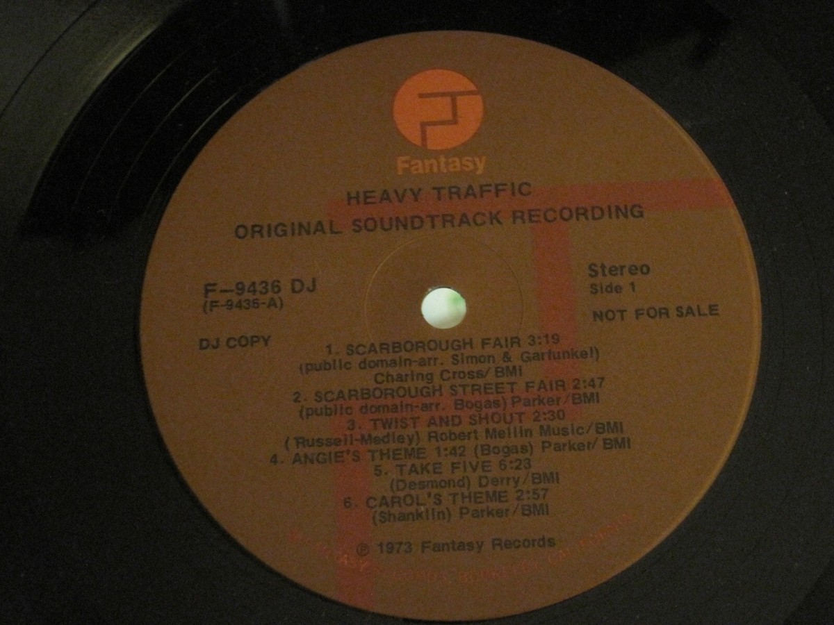V/A HEAVY TRAFFIC SOUNDTRACK LP OG '73 FANTASY STEVE KRANTZ