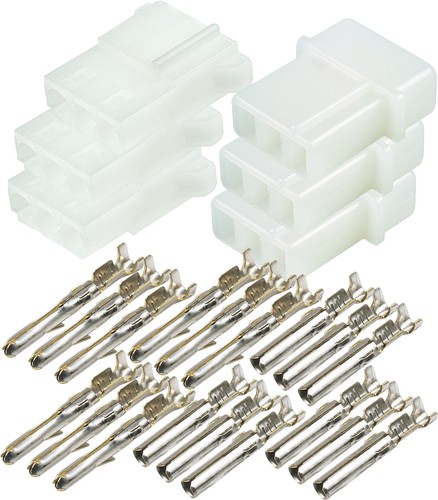3-SET AMP Strobo Connettore 3 Pin Alimentatore Lampadina Femmina N Maschio per Whelen, - Foto 2 di 8