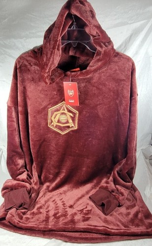 Arsenal FC Football Club Uomo Retro Fleece Lounge PJ Fleece Set - Marrone - XL
