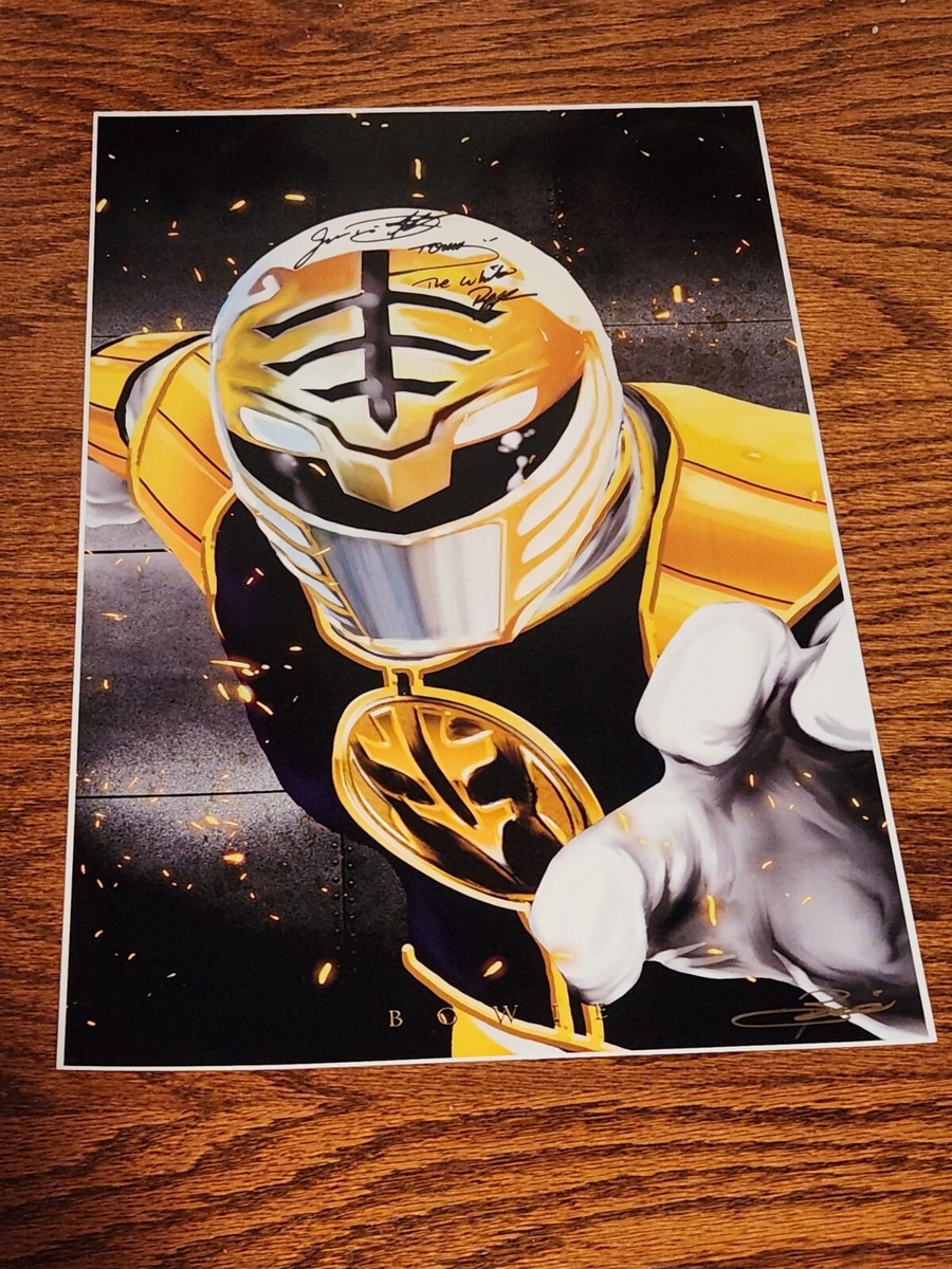 ジェイソン・デビッド・フランク氏 直筆サイン パワーレンジャー　#1 アメコミ Jason David Frank JDF Signed White Power Rangers Poster Art