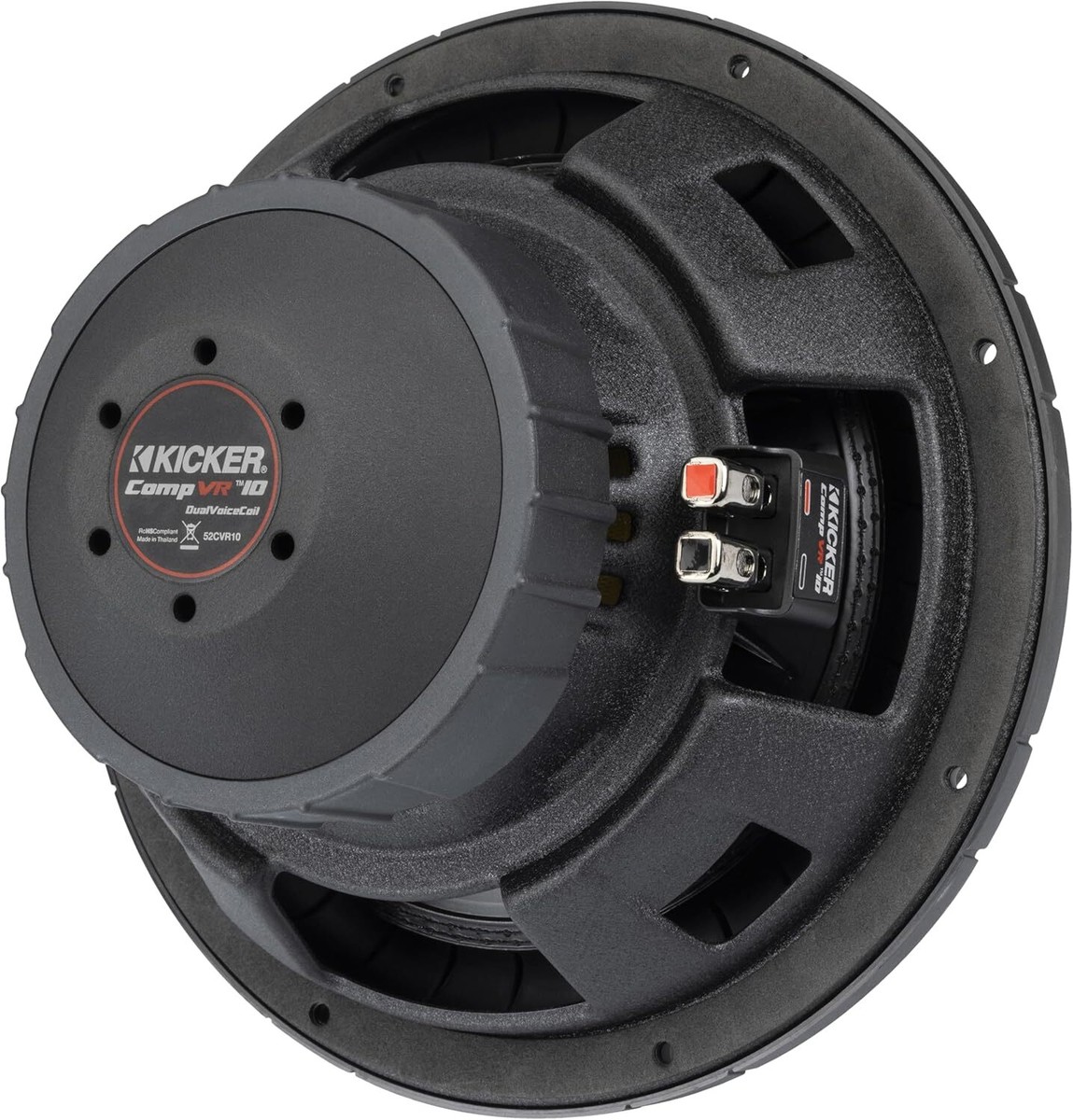 KICKER 10 inch CompVR 4 Ohm DVC Subwoofer 52CVR104 – 750W Peak