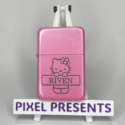Personalisiertes winddichtes Hello Kitty Kraftstoff-Fliptop Feuerzeug Geschenk Gamer Kawaii