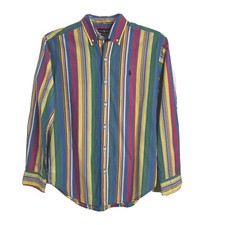 Polo Ralph Lauren Boys M 12-14 Multi-Color Button Front Oxford Shirt