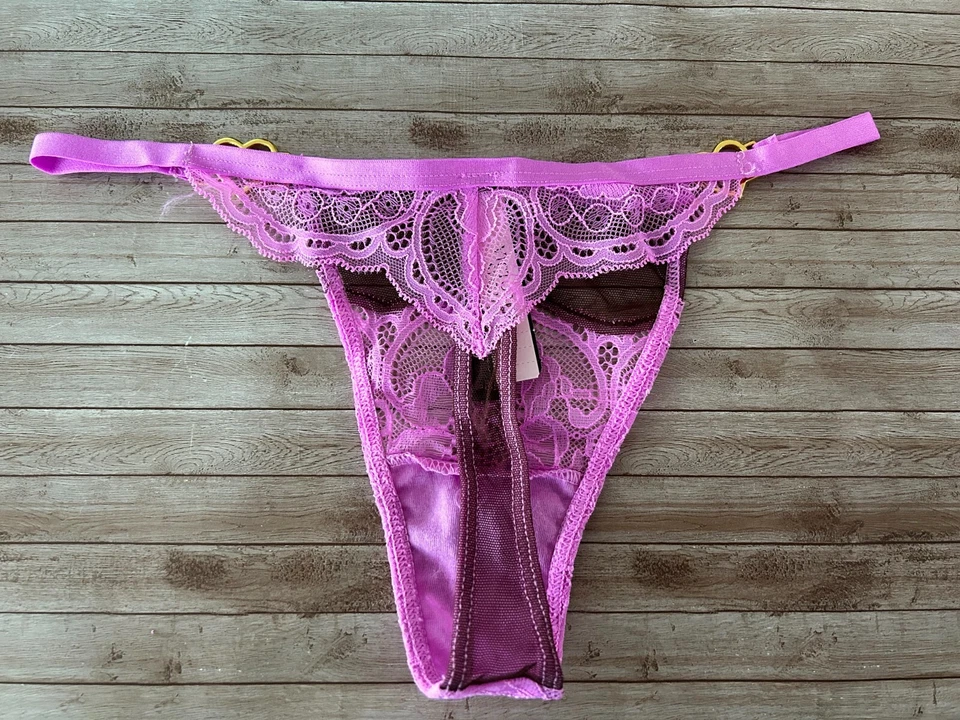 Nuevo con etiquetas Tanga Victorias Muy Sexy Heartware Corazones Dorados Panty Berry Gelato Mezcla L Foto 3 de 4