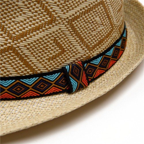 Sombrero de verano para hombre Sombrero Fedora Gorra para el sol Panamá Ala corta Sombrero para el sol - Imagen 9 de 24