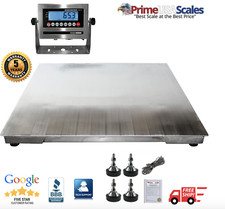 Prime 36"x36" NTEP Floor Scale Fixed TOP Stainless Steel Washdown 2,000 lb