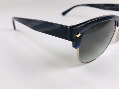 New MCM 604S 738 Blue & Grey Marble Sunglasses with Case 