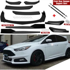 For Ford Focus Fiesta Front Rear Bumper Lip Spoiler Splitter Body Kit Side-Skirt