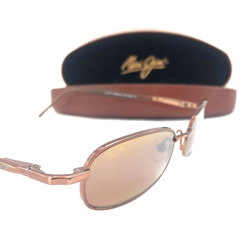 SELTENE MAUI JIM MANINI SONNENBRILLE Kupfergestell Bronze polarisierte Gläser MJ 135-23