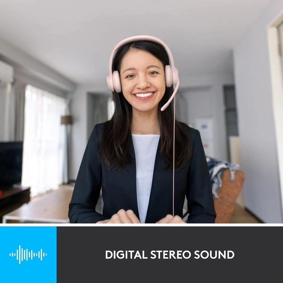 Logitech H390 Wired Headset with Noise Cancelling Microphone USB in-line control - Image 2 of 4