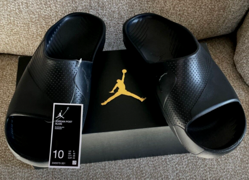 NIB Jordan Post Slides Black/Black - Men's Size 10