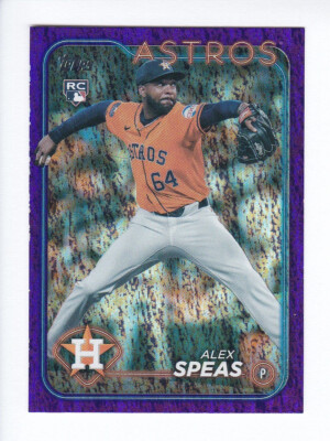 2024 Topps Update Series #US222 ALEX SPEAS RC Rookie Card /799 PURPLE FOILBOARD