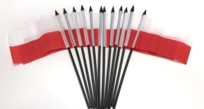 Pack of 12 4x6 inch Country Polyester Miniature Office Desk & Little Table Flags