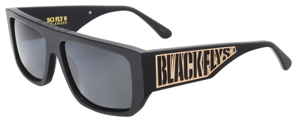 NEW Black Flys Sunglasses SCI FLY 8 MATTE BLACK / GOLD NEW Black Flys Sunglasses SCI FLY 8 MATTE BLACK / GOLD