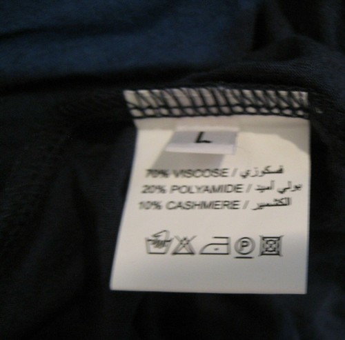 LOT78 NWT BLUE CLASSIC CASHMERE MODAL BLEND LONG SLEEVE TEE SIZE LARGE - Picture 5 of 8