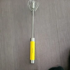 Prepology Semi-automatic Stainless Steel Egg Whisk Hand Push Mixer for Cooking